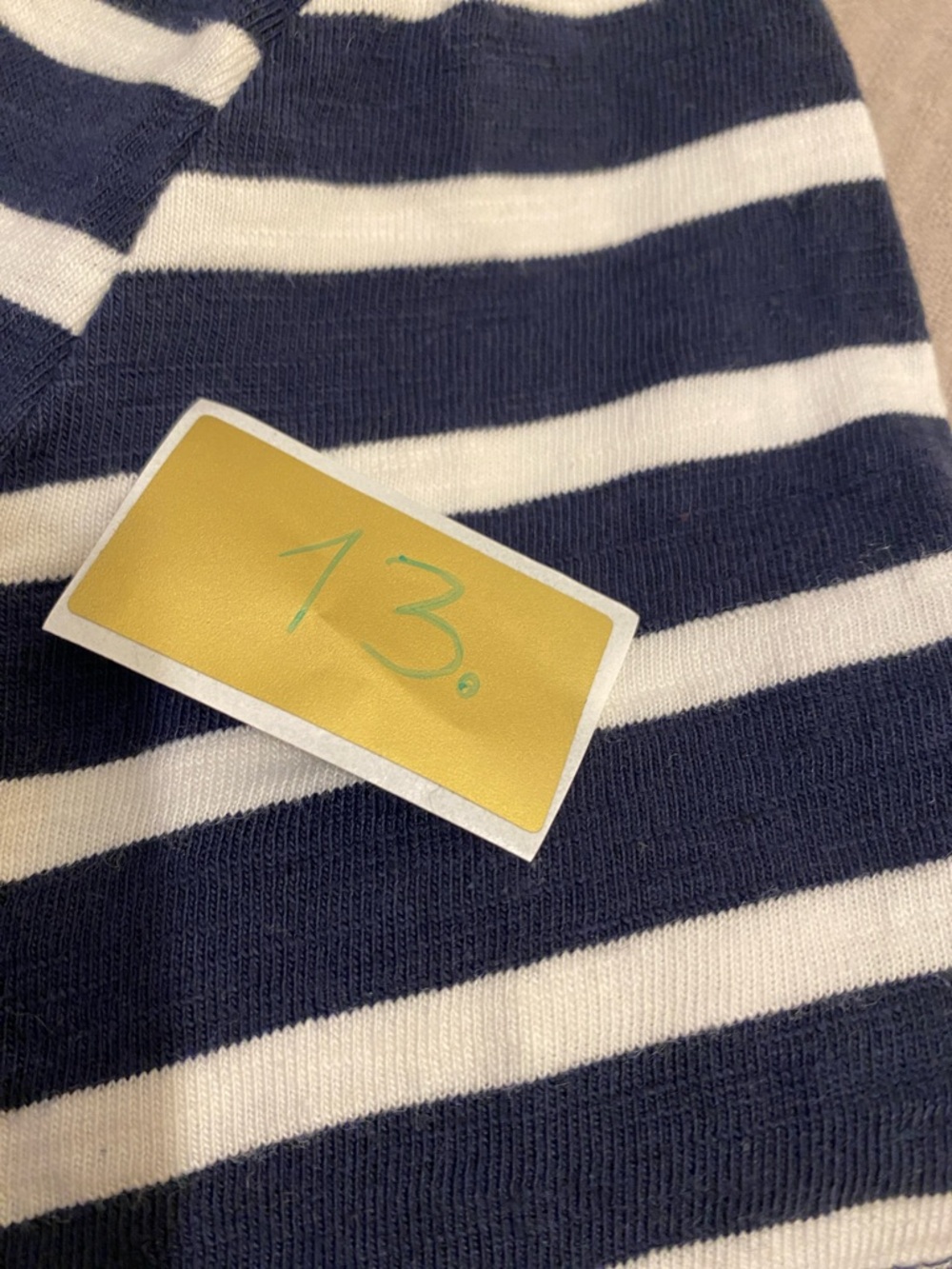 Everlane Navy and White Striped Tee. Size XS - Picture 7 of 7